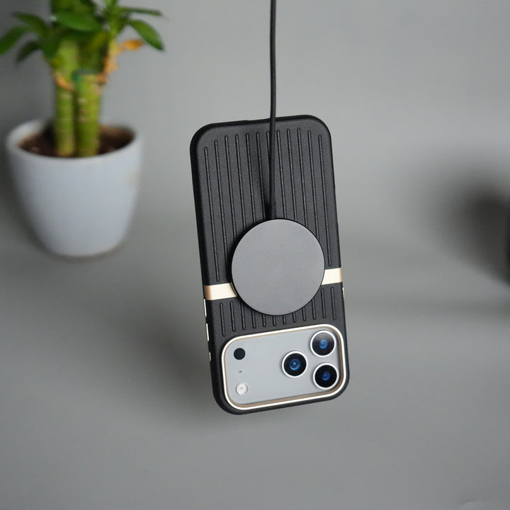 iPhone 17 Pro Max MagSafe Case | Premium Suitcase Textured Grip Cover with Metal Camera Bumper