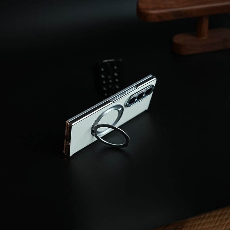 FRATO Z Fold 8 Series Premium Back Case for Samsung Galaxy Z Fold 8 Ultra | Hinge Protection &amp; Rotating Metal Ring Stand