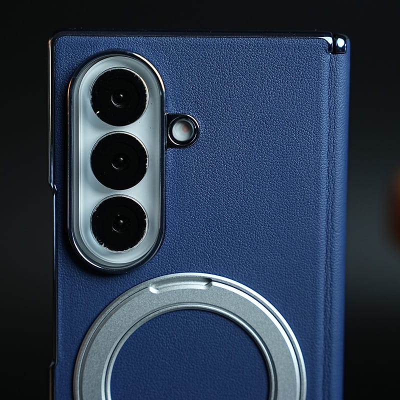 FRATO Z Fold 8 Series Premium Back Case for Samsung Galaxy Z Fold 8 Ultra | Hinge Protection &amp; Rotating Metal Ring Stand