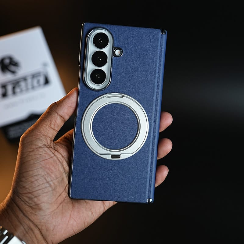 FRATO Z Fold 8 Series Premium Back Case for Samsung Galaxy Z Fold 8 Ultra | Hinge Protection &amp; Rotating Metal Ring Stand