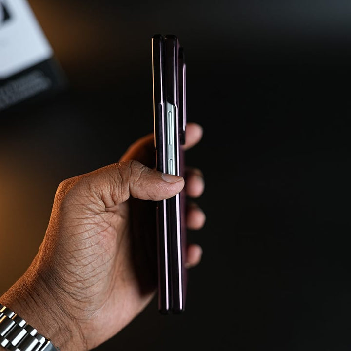 FRATO Z Fold 8 Series Burgundy Leather-Texture Case for Samsung Galaxy Z Fold 8 Ultra | Premium Matte Protective Back Cover