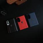 Racing-Inspired Leather-Texture Case for Samsung Galaxy Z Fold 8 | Sporty Stitching & Shield Emblem Design
