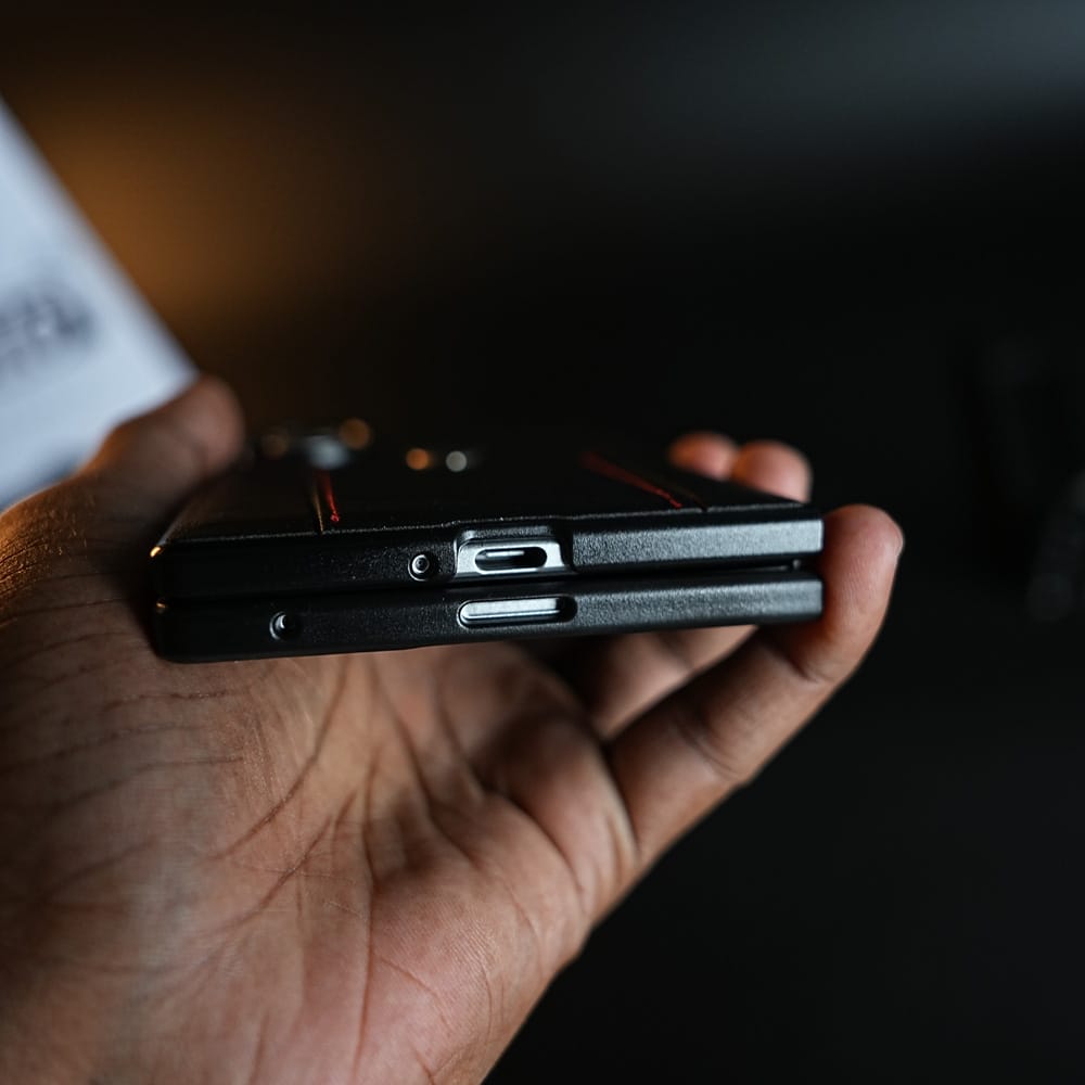 FRATO Z Fold 8 Series Racing-Inspired Leather-Texture Case for Samsung Galaxy Z Fold 8 | Sporty Stitching &amp; Shield Emblem Design