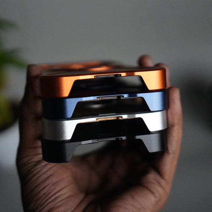 iPhone 17 Series Frameless Wooden Aluminium Case | Premium Metal Rotating Stand | Shockproof Luxury Wood Back Cover