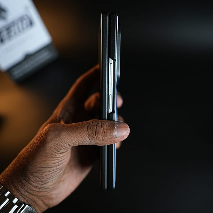 FRATO Z Fold 8 Series Carbon Fiber Texture Case for Samsung Galaxy Z Fold 8 Ultra | Rotating Metal Ring Stand Protective Cover