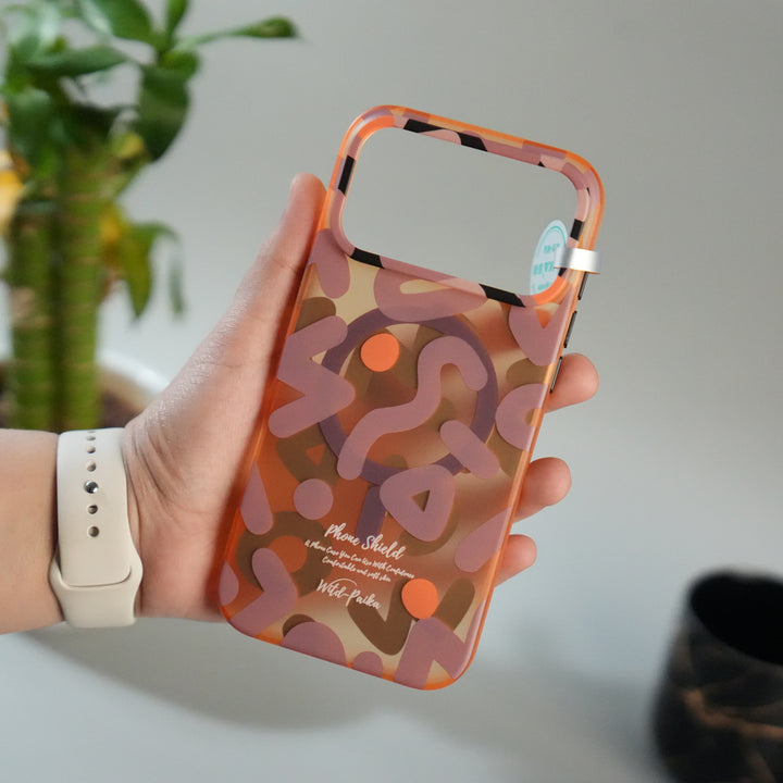 iPhone 17 Series Geometric Graffiti Shockproof MagSafe Case Cover