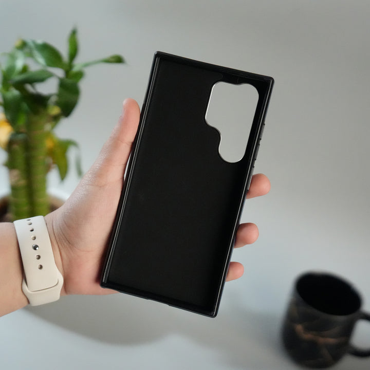 Galaxy S24 Ultra Premium PU Leather Case with Metal Kickstand | Metal Camera Bump | Luxury Shockproof Back Cover