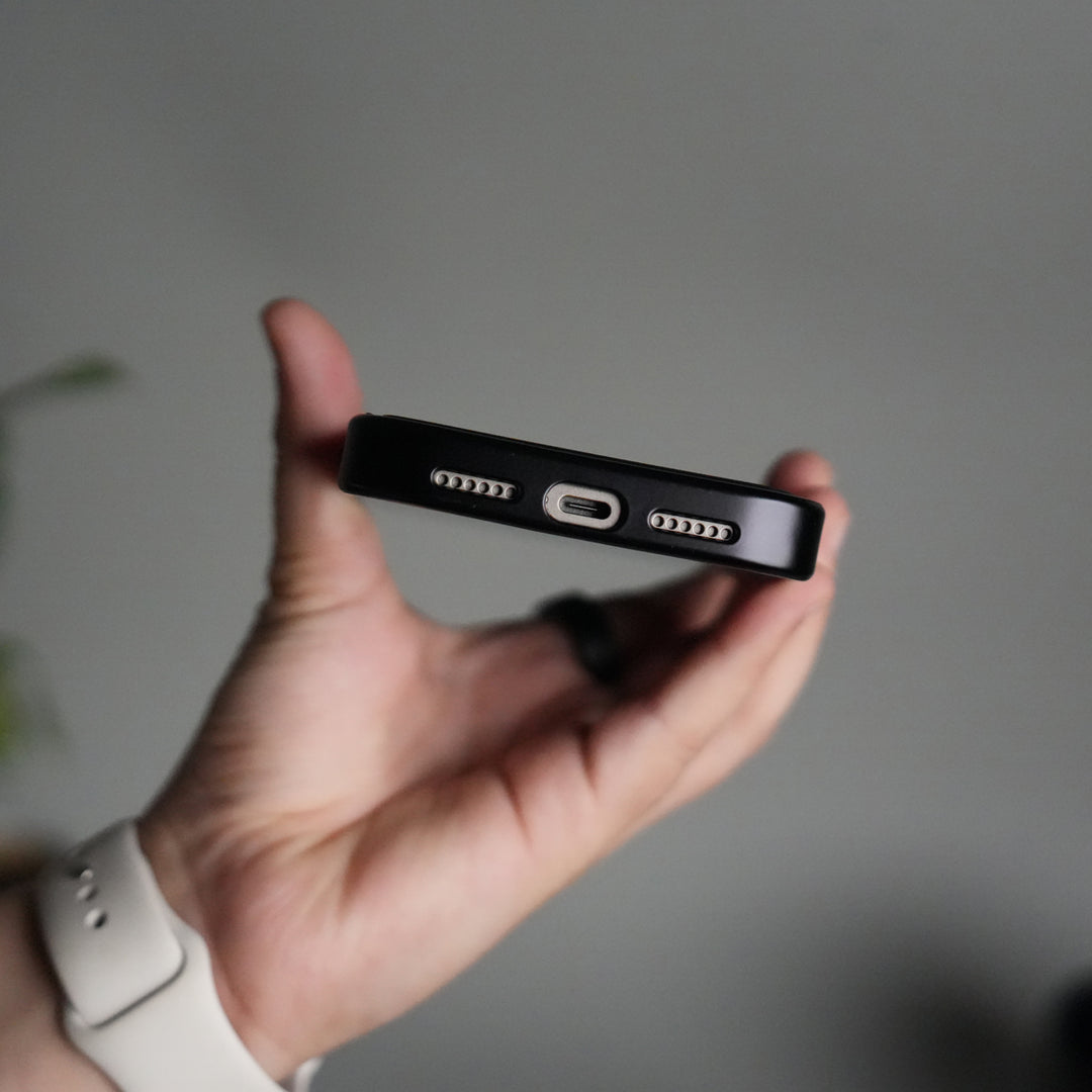 iPhone 17 Pro Max Premium Leather Back Case with Metal Kickstand And camera Bump Cover