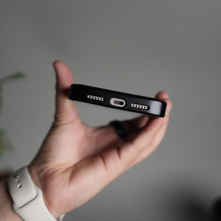 iPhone 17 Pro Max Premium Leather Back Case with Metal Kickstand And camera Bump Cover