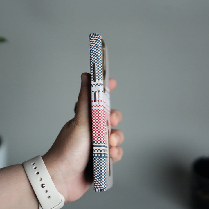 Samsung S24 Ultra Premium Pattern Back Case with Metal Kickstand | Slim Shockproof Protective Cover