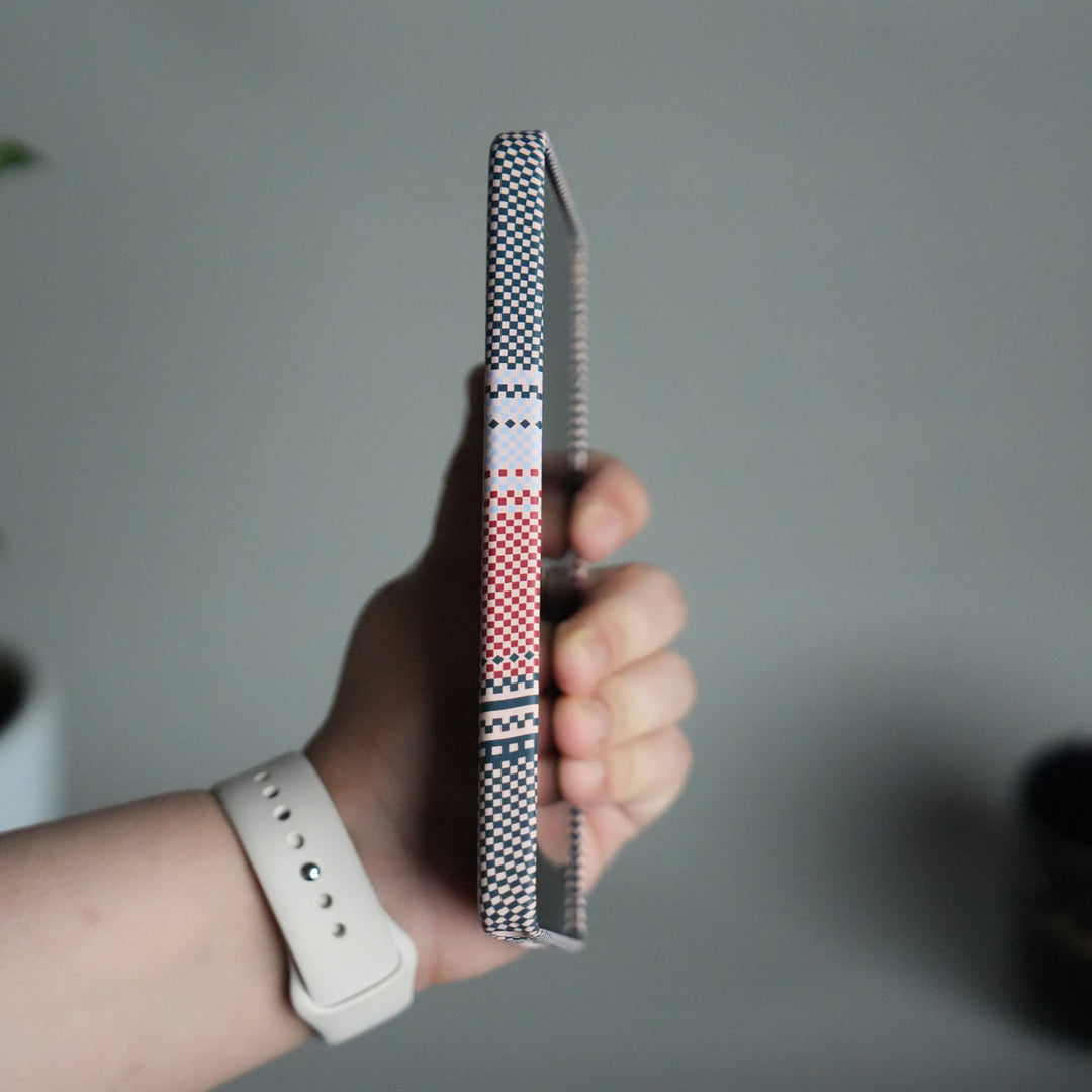 Samsung S24 Ultra Premium Pattern Back Case with Metal Kickstand | Slim Shockproof Protective Cover