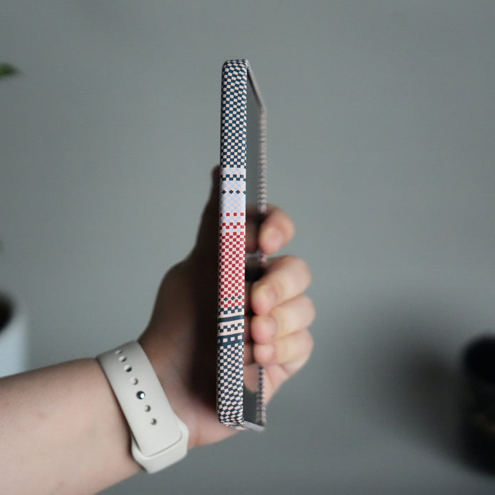 Samsung S24 Ultra Premium Pattern Back Case with Metal Kickstand | Slim Shockproof Protective Cover