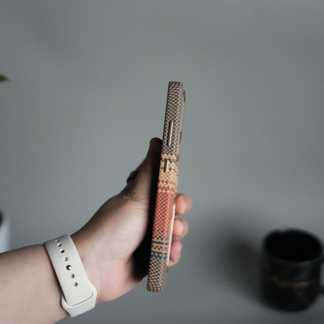 Samsung S24 Ultra Premium Pattern Back Case with Metal Kickstand | Slim Shockproof Protective Cover