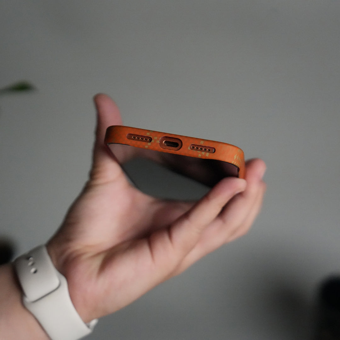 iPhone 17 Pro Max Aramid Fiber Slim Case Cover  | Orange