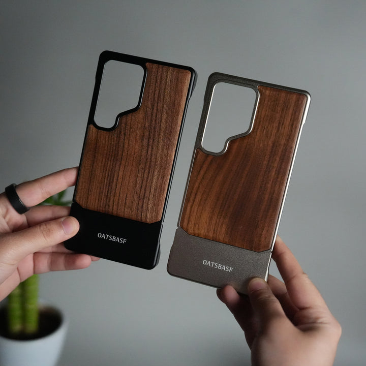 Galaxy S25 Ultra Magnetic Wooden Frameless Phone Case | Protective Shockproof Wireless Charging Cover