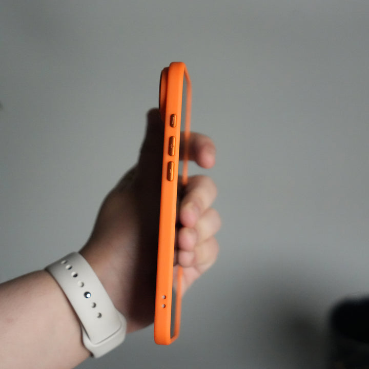 iPhone 17 Air Frosted Case with Metal Camera Bump & Metal Kickstand | Shockproof Matte Hybrid Cover