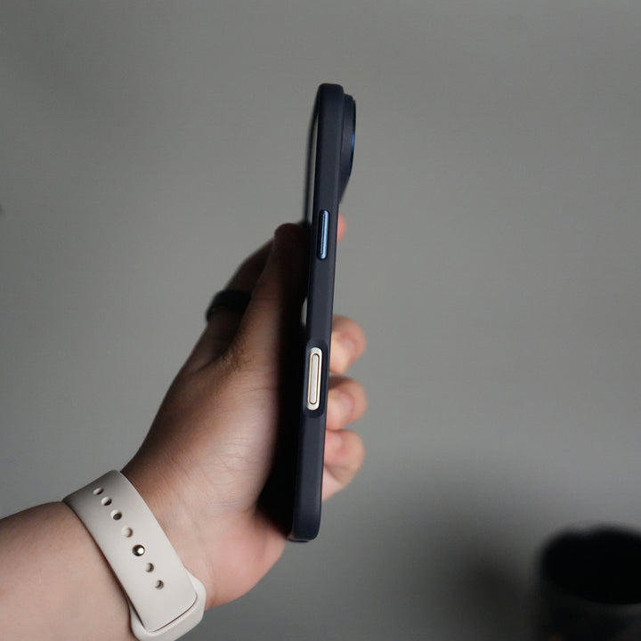 iPhone 17 Air Frosted Case with Metal Camera Bump & Metal Kickstand | Shockproof Matte Hybrid Cover