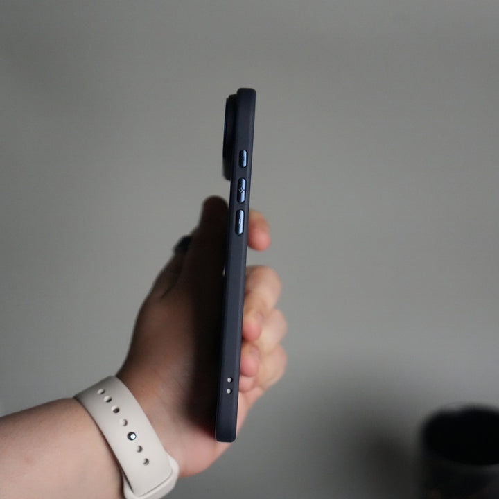 iPhone 17 Air Frosted Case with Metal Camera Bump & Metal Kickstand | Shockproof Matte Hybrid Cover