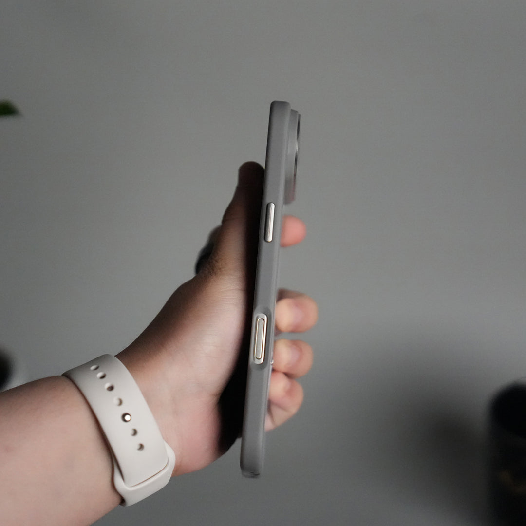 iPhone 17 Air Frosted Case with Metal Camera Bump & Metal Kickstand | Shockproof Matte Hybrid Cover