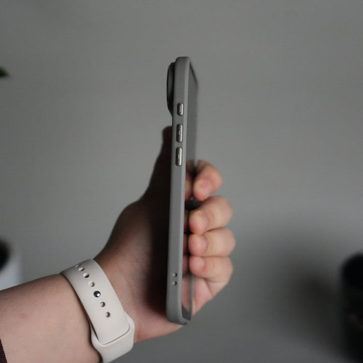 iPhone 17 Air Frosted Case with Metal Camera Bump & Metal Kickstand | Shockproof Matte Hybrid Cover