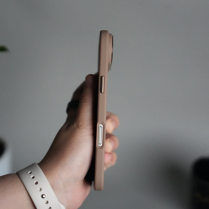 iPhone 17 Air Frosted Case with Metal Camera Bump & Metal Kickstand | Shockproof Matte Hybrid Cover