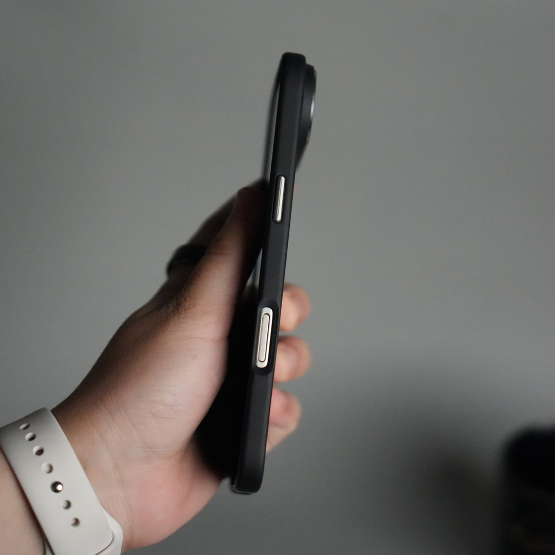 iPhone 17 Air Frosted Case with Metal Camera Bump & Metal Kickstand | Shockproof Matte Hybrid Cover