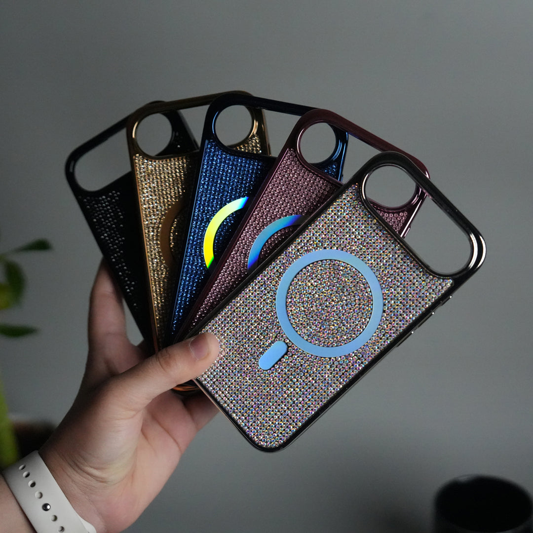 iPhone 17 Air Luxury Diamond Case Cover With MagSafe
