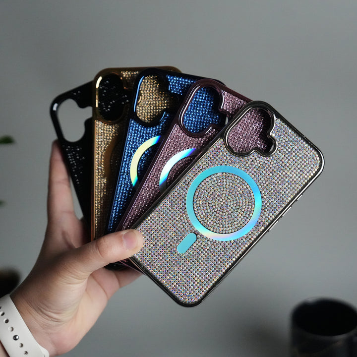 iPhone 17 Luxury Diamond Case Cover With MagSafe