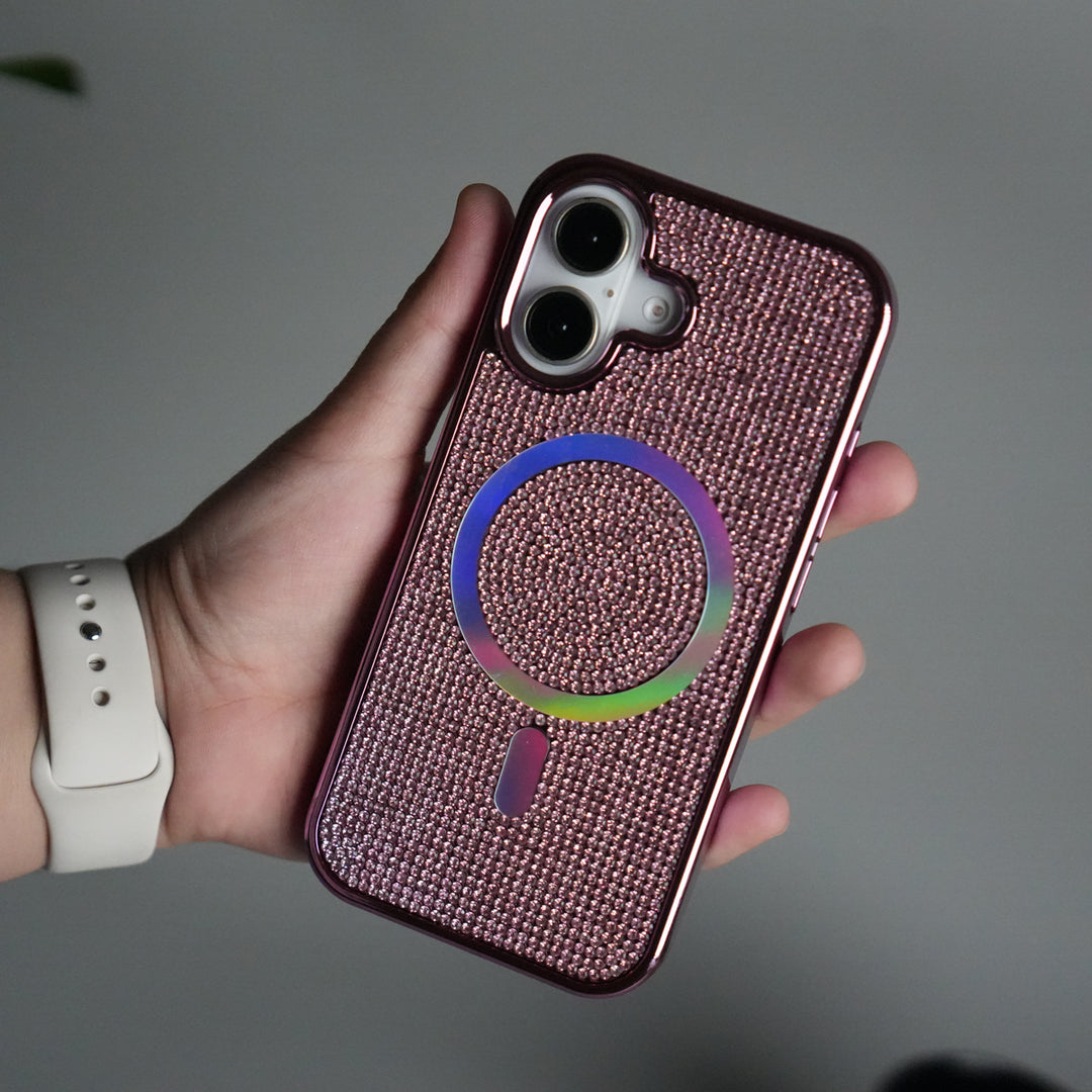 iPhone 17 Luxury Diamond Case Cover With MagSafe