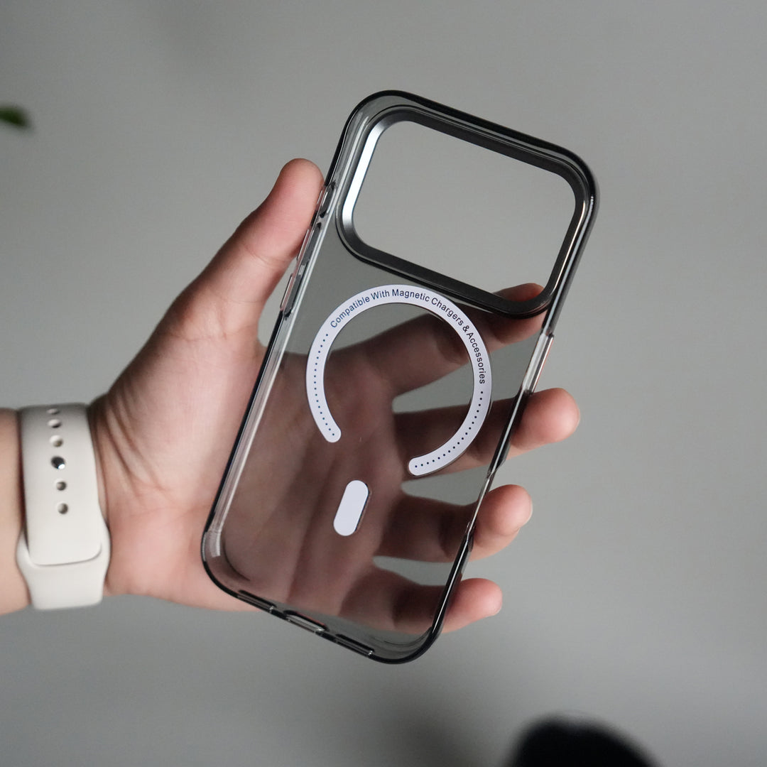 iPhone 17 Pro Max Luxury Diamond MagSafe Case | Crystal Clear Back Cover with Rhinestone Metal Camera Guard