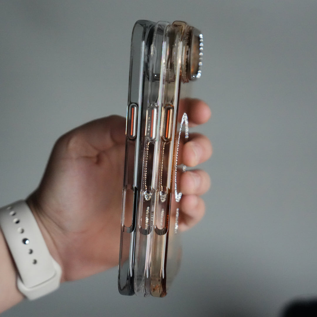 iPhone 17 Air Luxury Diamond MagSafe Case | Crystal Clear Back Cover with Rhinestone Metal Camera Guard