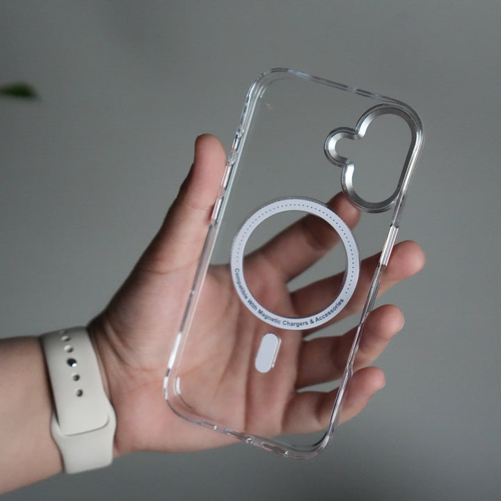 iPhone 17 Luxury Diamond MagSafe Case | Crystal Clear Back Cover with Rhinestone Metal Camera Guard