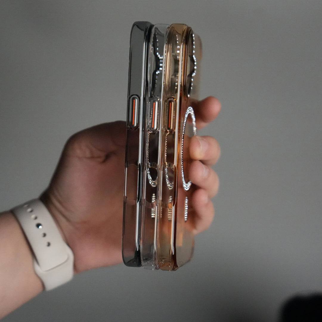 iPhone 17 Luxury Diamond MagSafe Case | Crystal Clear Back Cover with Rhinestone Metal Camera Guard