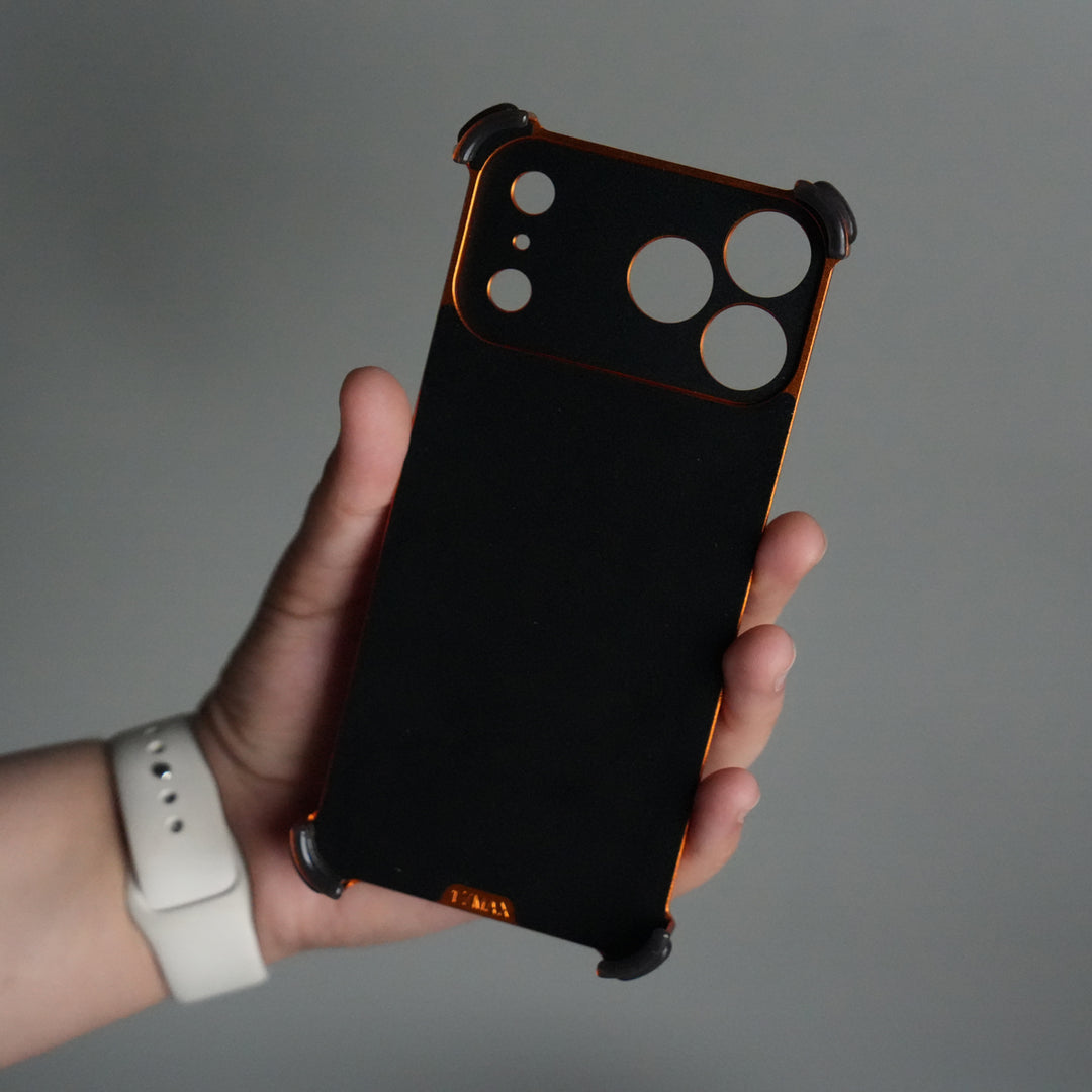 iPhone 17 Pro Max Premium Aluminum Metal Frame Case | Shockproof Corners | Luxury Leather Shells MagSafe Cover