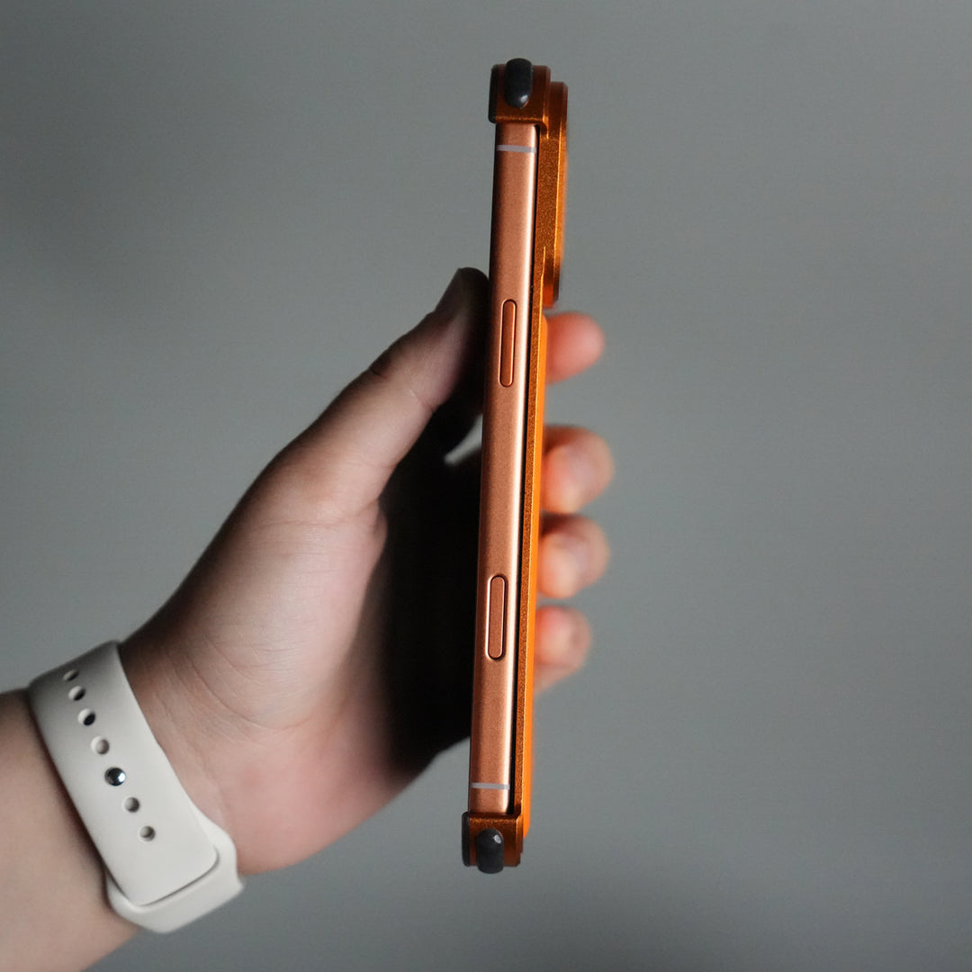 iPhone 17 Pro Max Premium Aluminum Metal Frame Case | Shockproof Corners | Luxury Leather Shells MagSafe Cover