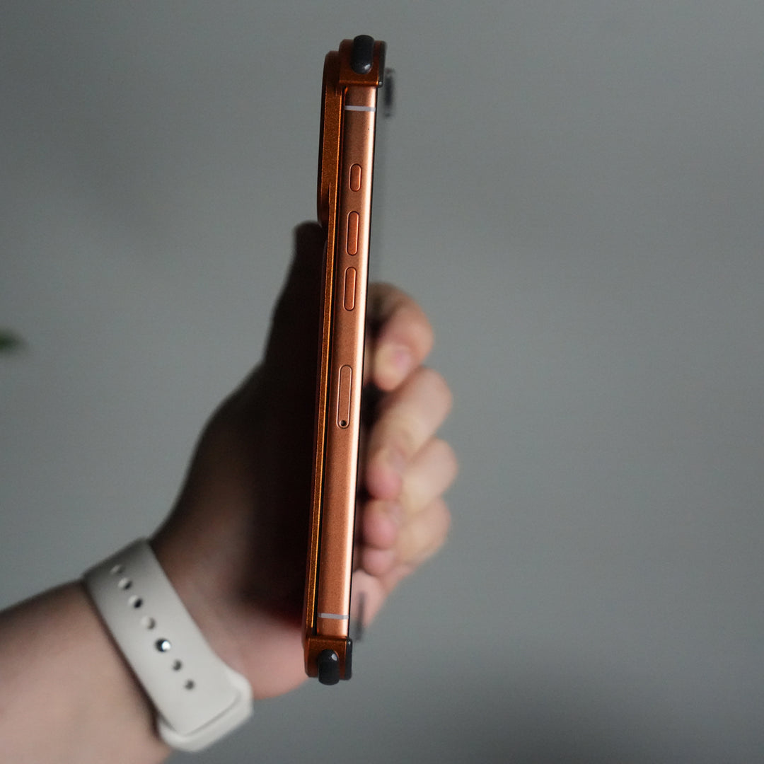 iPhone 17 Pro Max Premium Aluminum Metal Frame Case | Shockproof Corners | Luxury Leather Shells MagSafe Cover