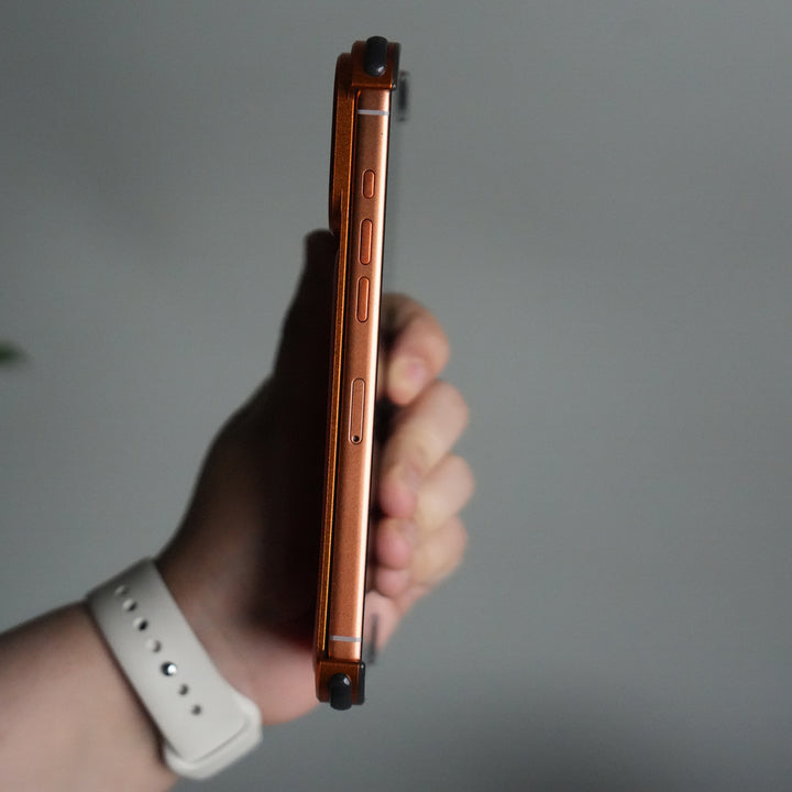 iPhone 17 Pro Max Premium Aluminum Metal Frame Case | Shockproof Corners | Luxury Leather Shells MagSafe Cover