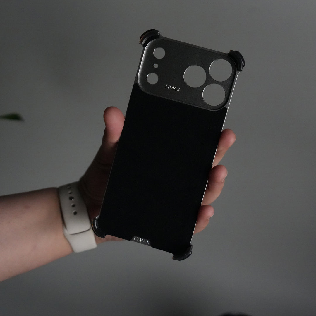 iPhone 17 Pro Max Premium Aluminum Metal Frame Case | Shockproof Corners | Luxury Leather Shells MagSafe Cover