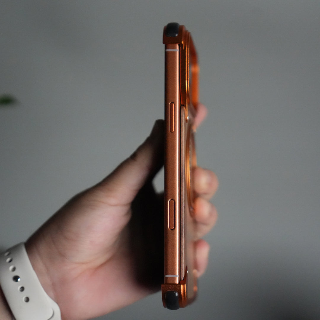 iPhone 17 Series Luxury Wooden Back + Metal Bumper Magsafe Case (Premium Edition)