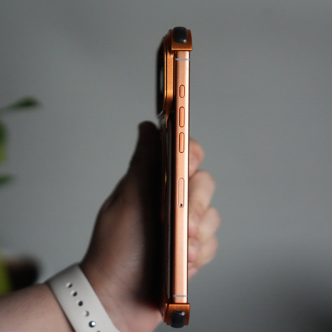 iPhone 17 Series Luxury Wooden Back + Metal Bumper Magsafe Case (Premium Edition)