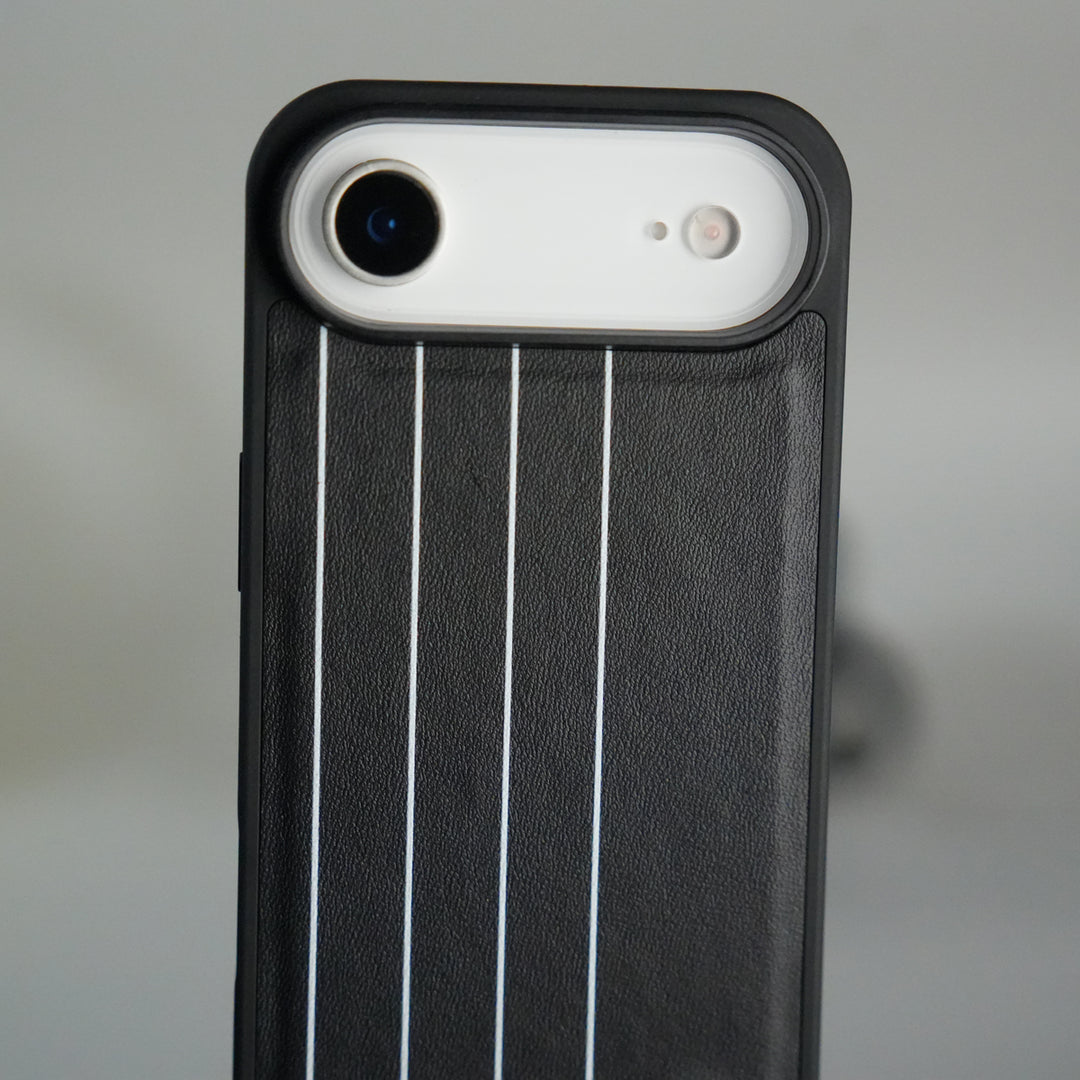 iPhone 17 Air Merc White Line Pattern PU Leather Case Cover