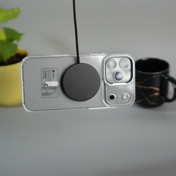 iPhone 17 Pro Max Crystal Clear Anti-Yellow Case with MagSafe & Metal Camera Bumper