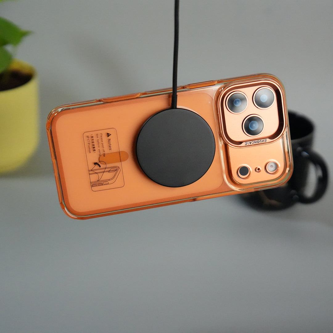 iPhone 17 Pro Max Crystal Clear Anti-Yellow Case with MagSafe & Metal Camera Bumper