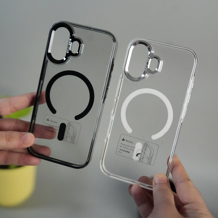 iPhone 17 Crystal Clear Anti-Yellow Case with MagSafe & Metal Camera Bumper