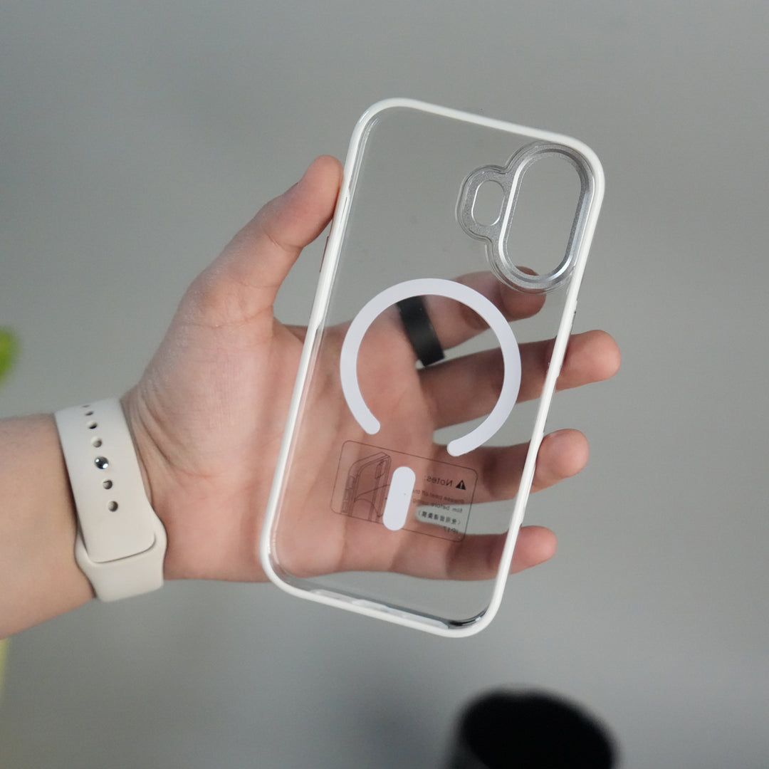 iPhone 17 Crystal Clear Anti-Yellow Case with MagSafe & Metal Camera Bumper