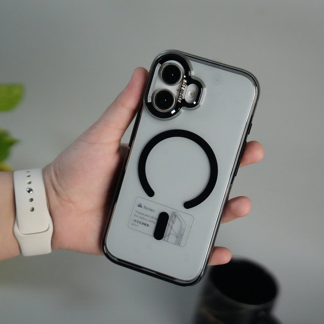 iPhone 17 Crystal Clear Anti-Yellow Case with MagSafe & Metal Camera Bumper