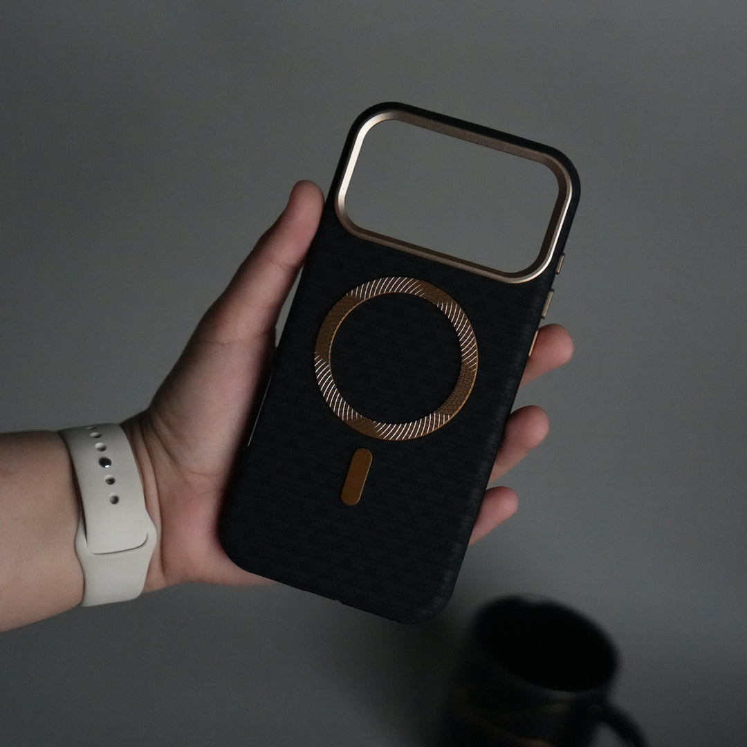 iPhone 17 Pro Max Elite Leather-Texture Case Cover