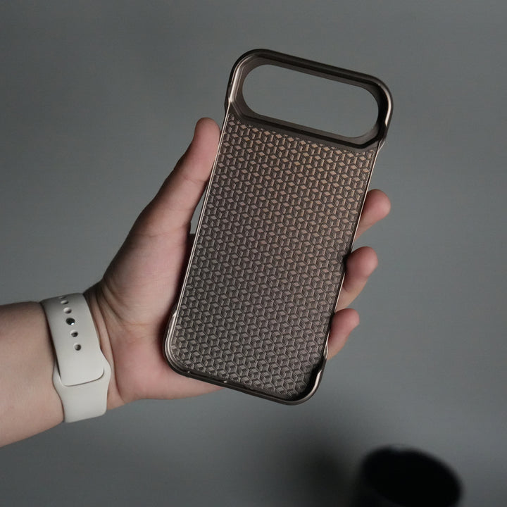 iPhone 17 Air Luxury Brown Pattern PU Leather Case