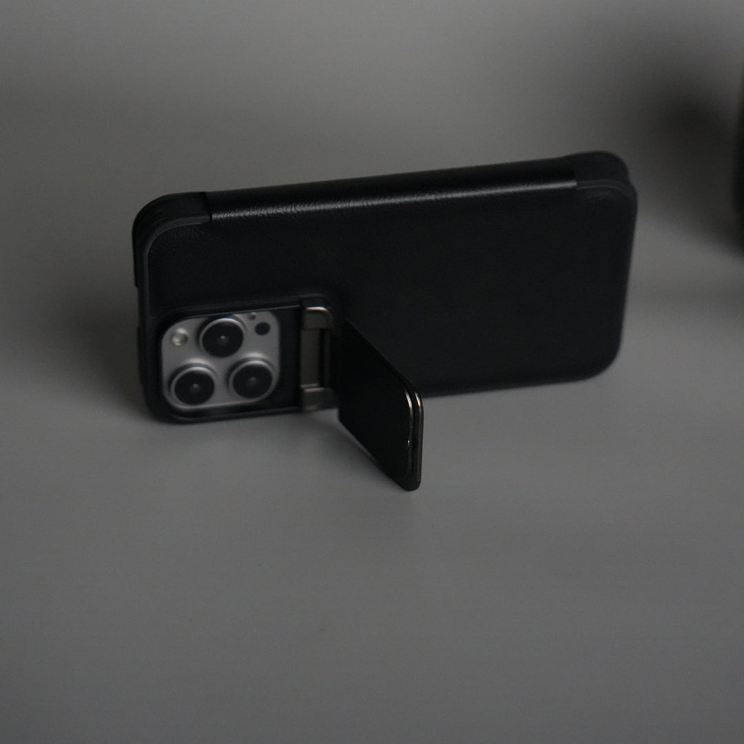 iPhone 13 Series Flip Case With Metal Camera Stand
