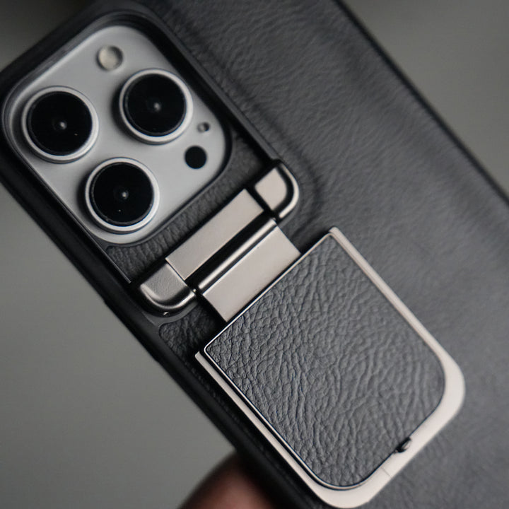 iPhone 13 Series Flip Case With Metal Camera Stand